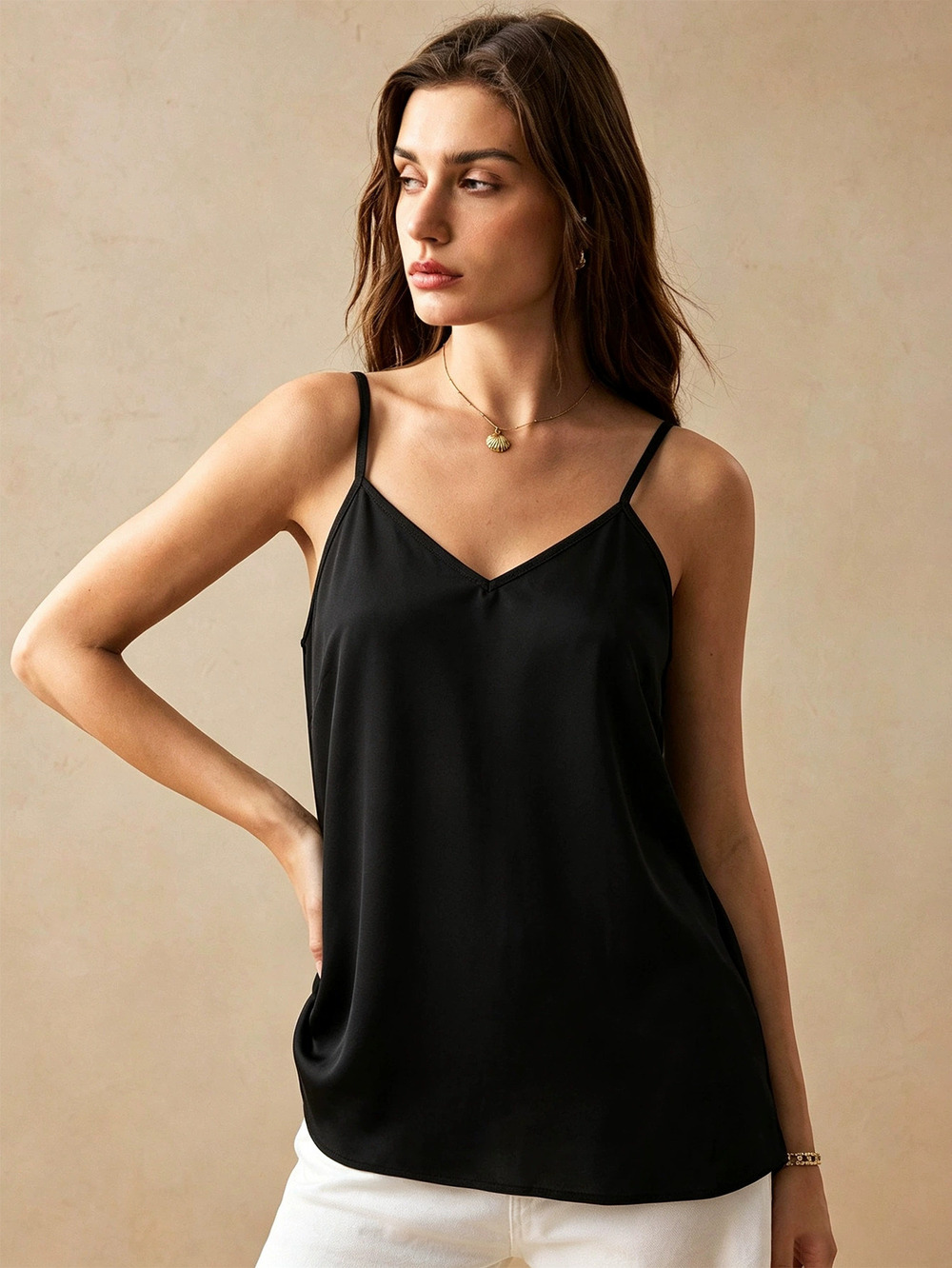 ZARA Summer Camisole Back Twist Slit Asymmetric Hem Top